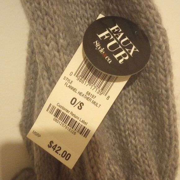 Style &Co. Soft Fluffy Grey Scarf!* - Picture 6 of 6